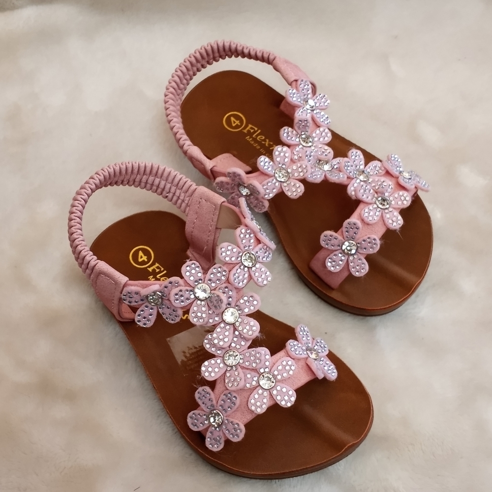 pink baby sandals